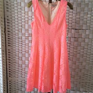 NEW coral lace dress
